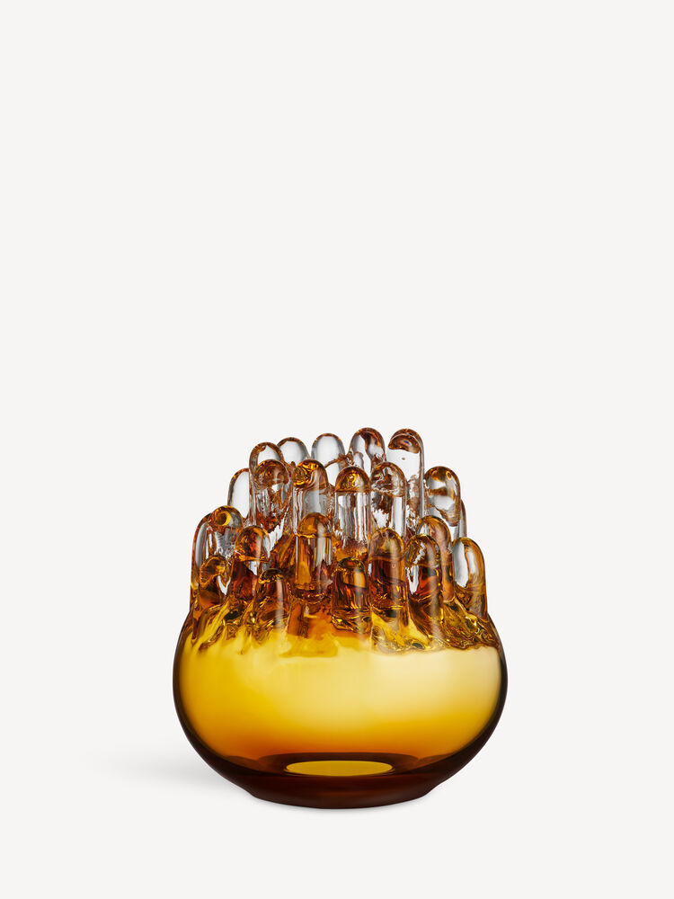 KOSTA BODA Polar skulptur amber